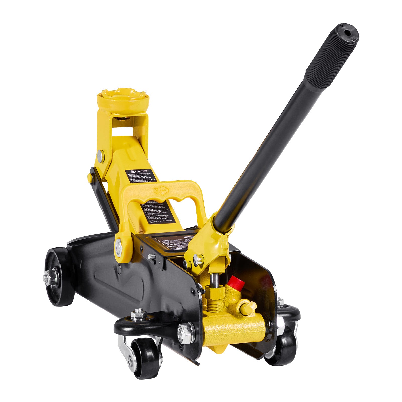 Low Profile Floor Jack, 1.5 Ton (3300 lbs) Capacity, Steel Racing Floor Jack with Single Piston Quick Lift Pump, Hydraulic Trolley Car Lift for Sports Cars, Sedans, Lifting Range 5.1-12.2 Inches