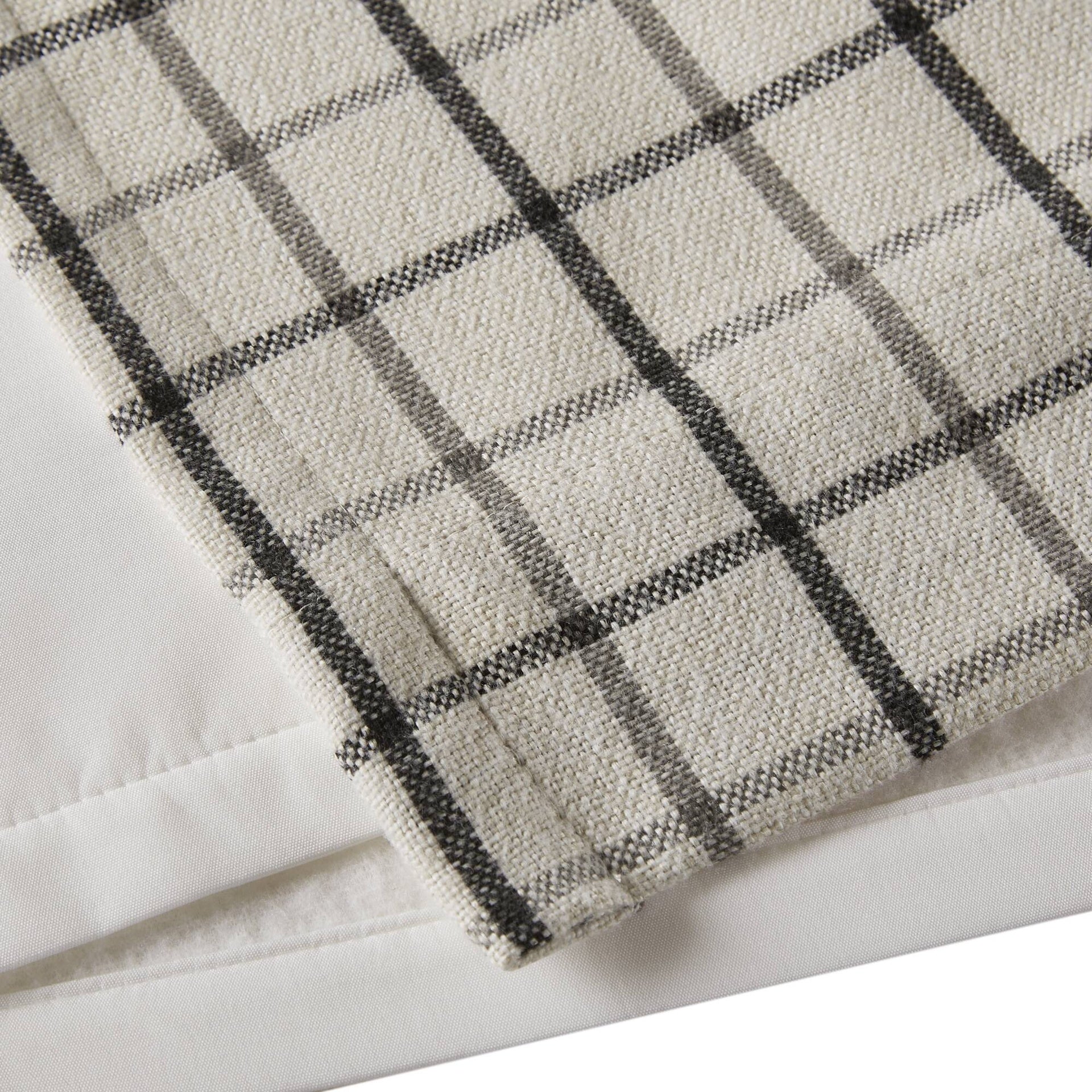 1PC 50x95" Plaid Rod Pocket and Back Tab Curtain Panel with Fleece Lining