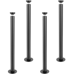 28 Inch Adjustable Desk Legs, Reinforced Steel Office Table Furniture legs Set of 4 for DIY, 1200 lbs Load Capacity Heavy Duty Desk Legs, Quick Instalation Legs with Adjustable Foot Cup Black