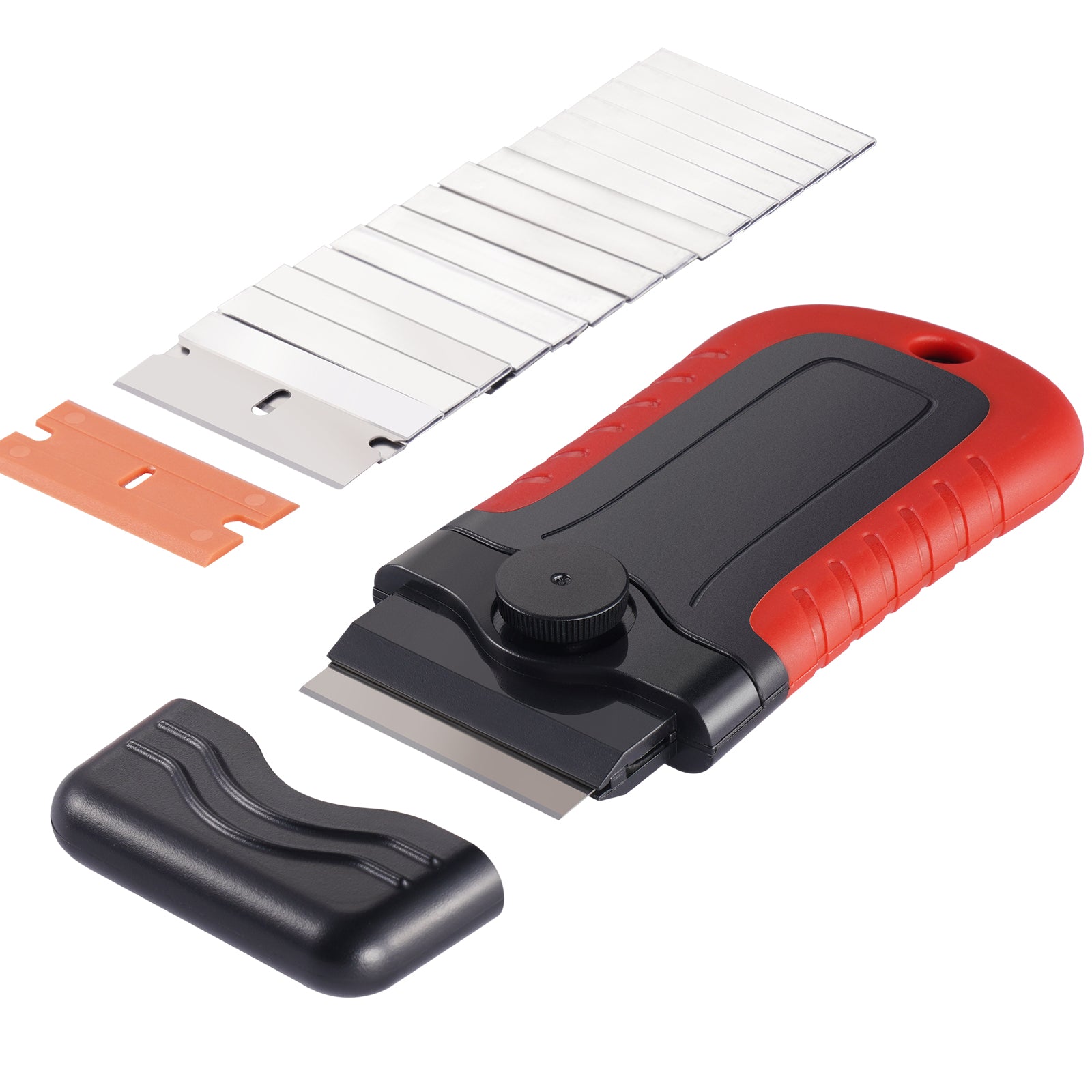 Razor Blade Scraper Locking Scraper Tool 15 Extra Blades with Security Cap