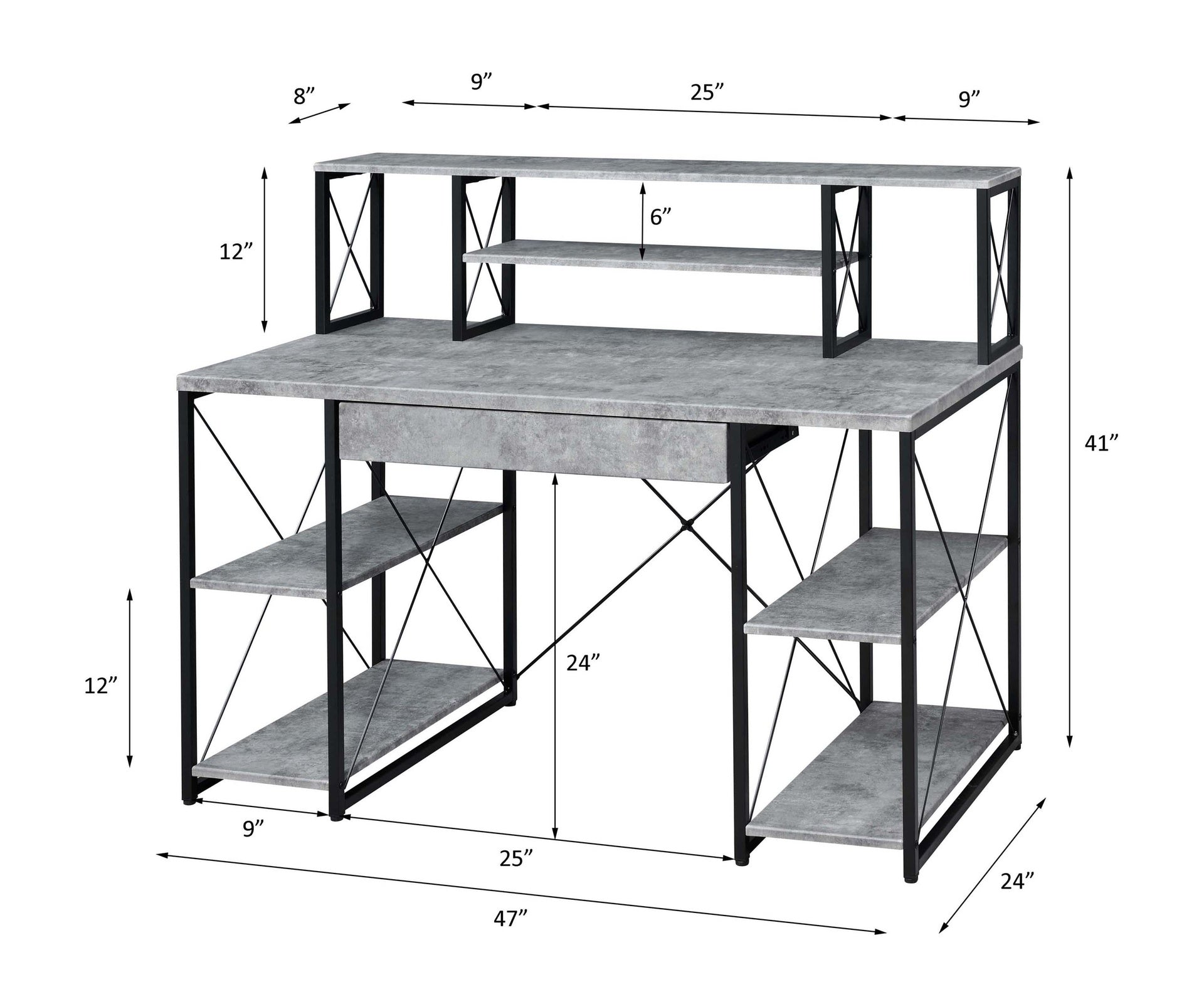 Amiel All Purpose Gray Finish Writing Desk