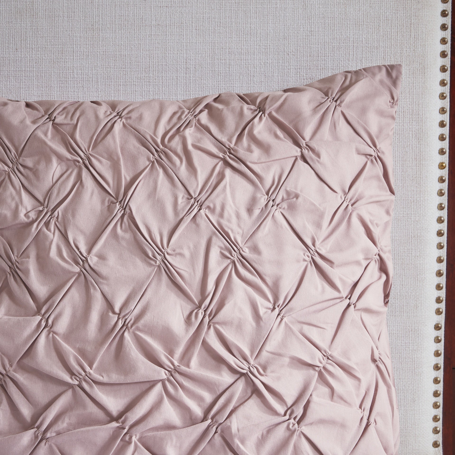 8 Piece Cotton Printed Comforter Set Blush Queen