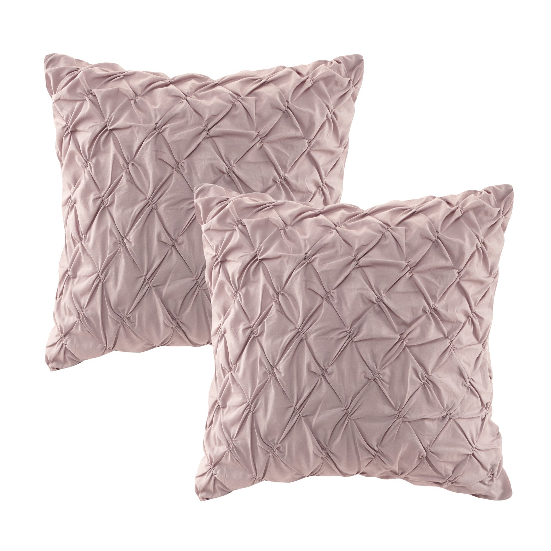 8 Piece Cotton Printed Comforter Set Blush Queen