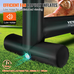 Inflatable Movie Screen, 14 FT (168inch)Inflatable Projector Screen, Front/Rear Projection, Oxford Fabric Blow Up Screen for Outdoor Parties Backyard Movie Night