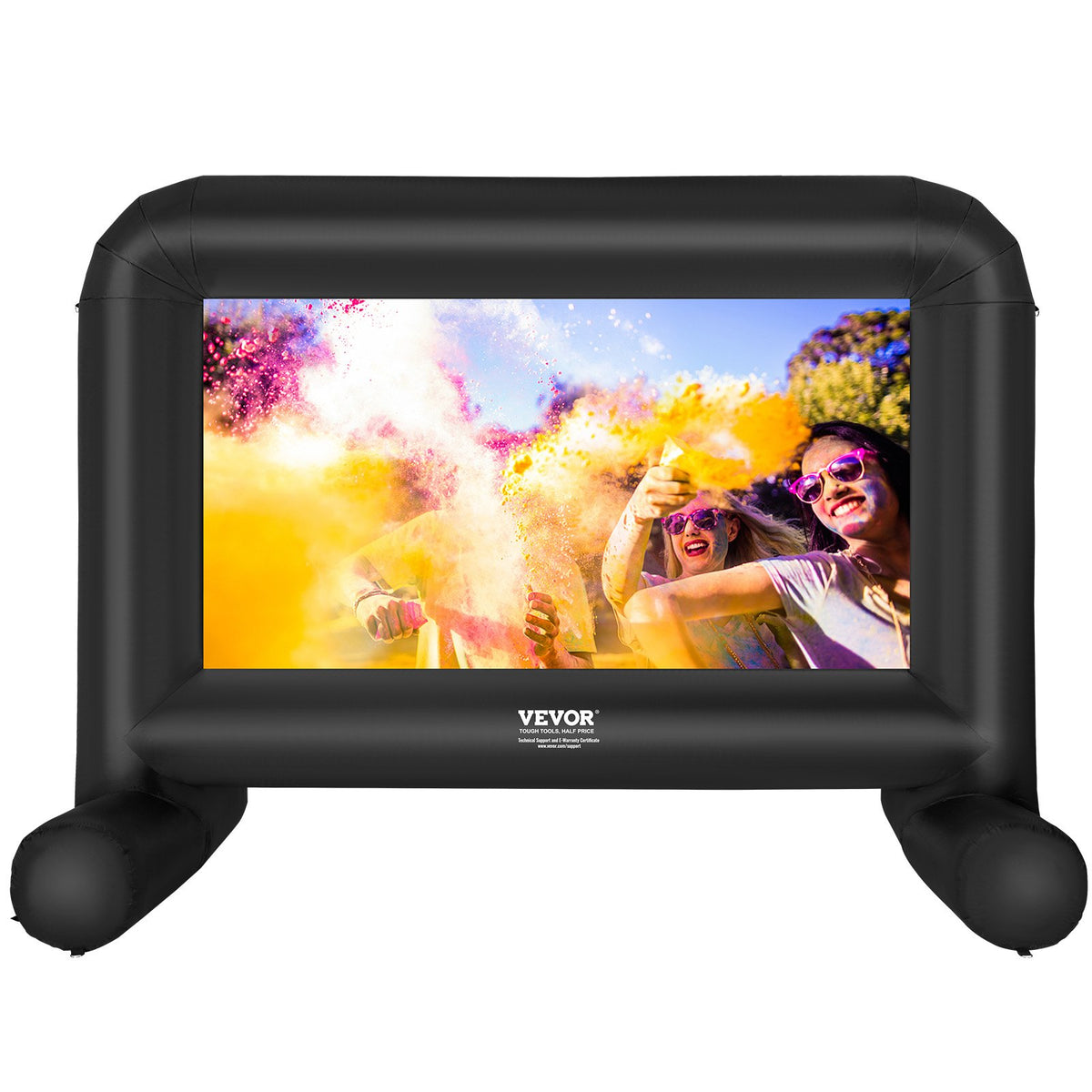 Inflatable Movie Screen, 14 FT (168inch)Inflatable Projector Screen, Front/Rear Projection, Oxford Fabric Blow Up Screen for Outdoor Parties Backyard Movie Night
