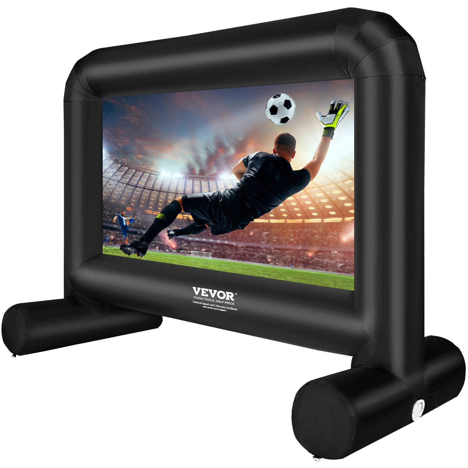 Inflatable Movie Screen, 14 FT (168inch)Inflatable Projector Screen, Front/Rear Projection, Oxford Fabric Blow Up Screen for Outdoor Parties Backyard Movie Night