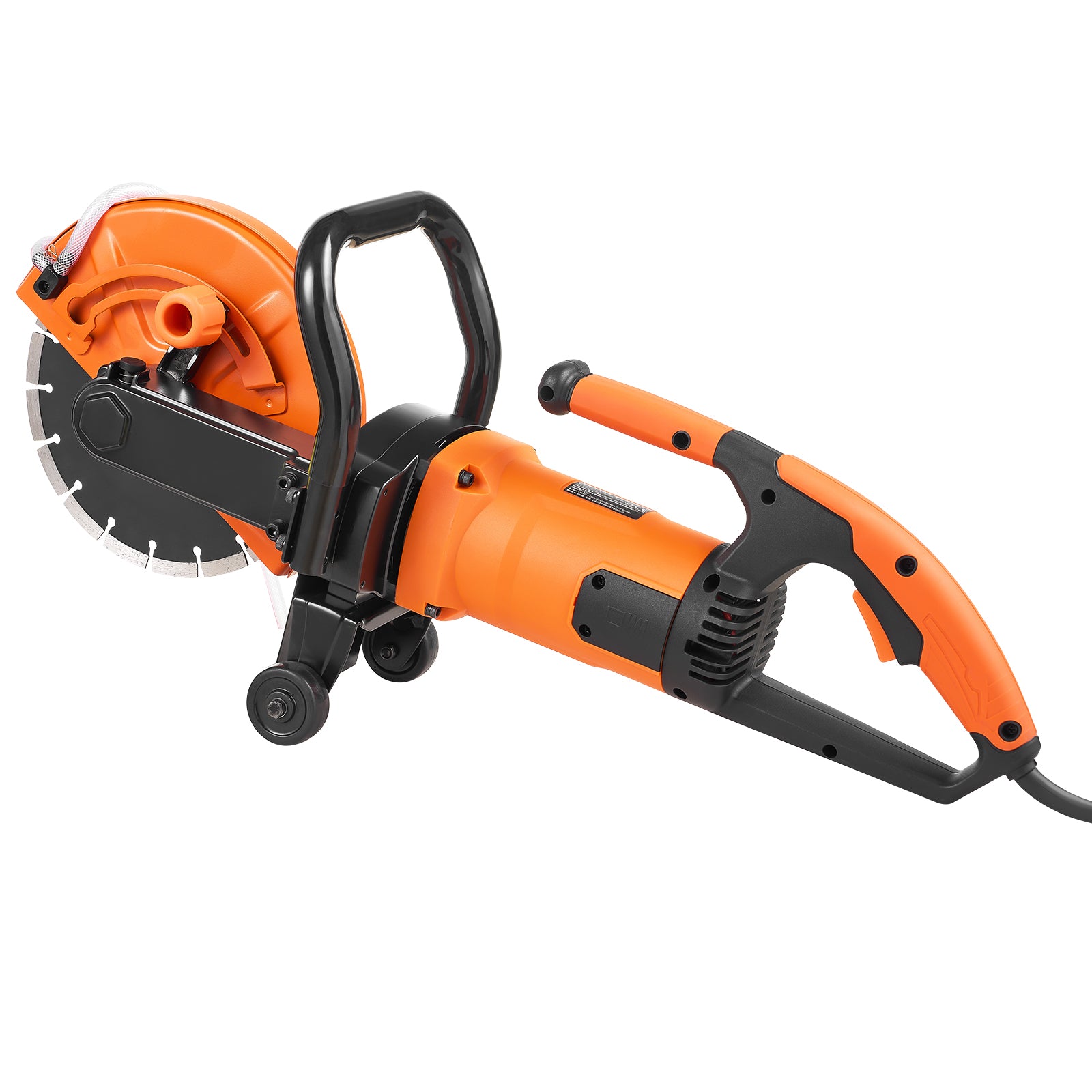 Electric Concrete Saw, 9 in, 1800 W 15 A Motor Circular Saw Cutter with 3.5 in Cutting Depth, Wet/Dry Disk Saw Cutter Includes Water Line, Pump and Blade, for Stone, Brick
