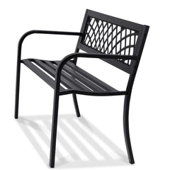 Outdoor Bench,46 inches Metal Garden Bench for Outdoors, 480 lbs Load Capacity Bench,  Outdoor Garden Park Bench with Backrest and Armrests, Patio Bench for Garden, Park, Yard, Front Porch