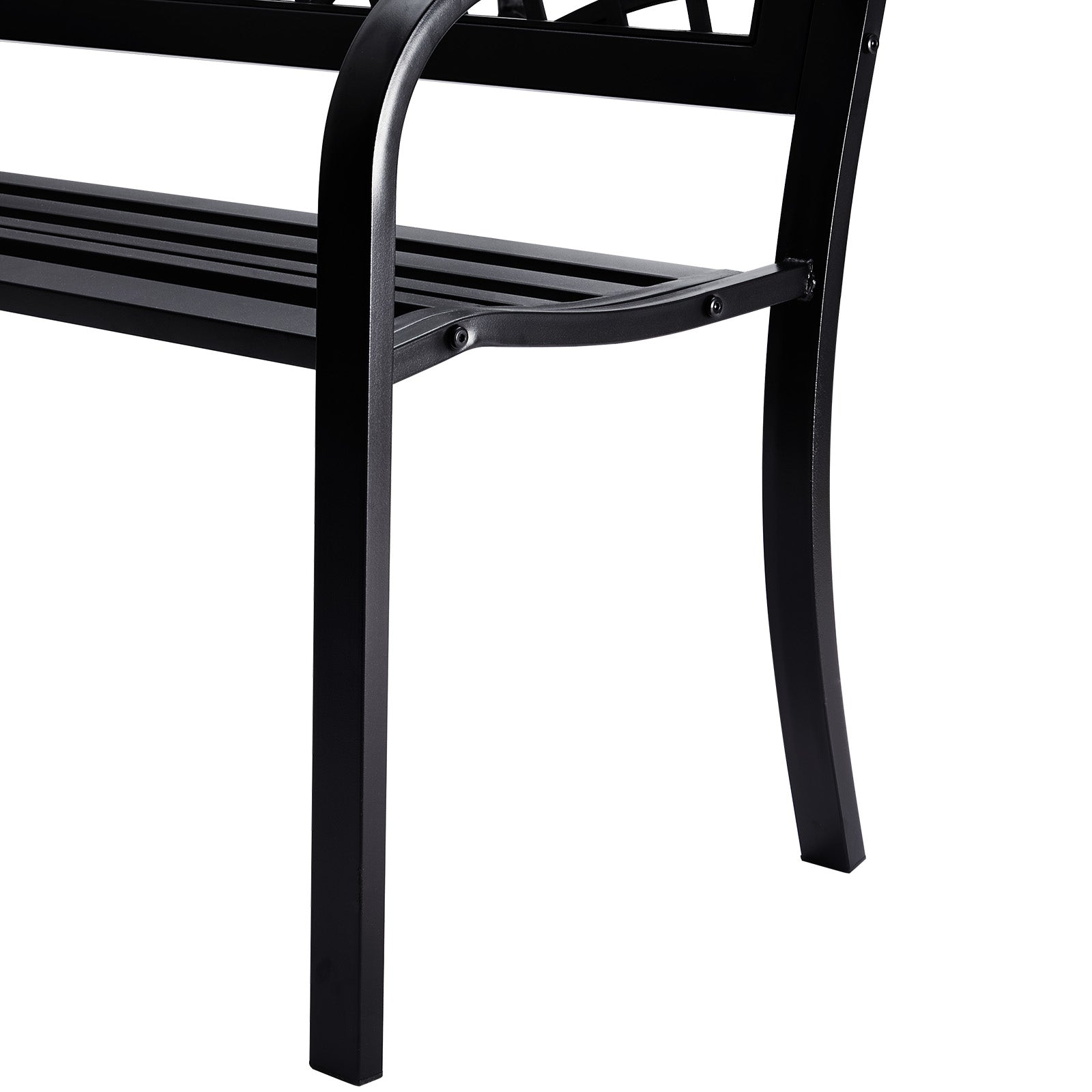 Outdoor Bench,46 inches Metal Garden Bench for Outdoors, 480 lbs Load Capacity Bench,  Outdoor Garden Park Bench with Backrest and Armrests, Patio Bench for Garden, Park, Yard, Front Porch
