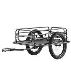 Bike Cargo Trailer, 275 lbs Load Capacity, Heavy-Duty Bicycle Wagon Cart, Foldable Compact Storage & Quick Release with Universal Hitch, 20" Wheels, Fits Most Bike Wheels, Carbon Steel Frame