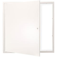 Access Panel for Drywall & Ceiling, 24 x 24 Inch Plumbing Access Panels, Reinforced Access Door, Heavy-Duty Steel Wall Hole Cover, Easy Install Removable Hinged Panel for Wiring & Cables, Silver