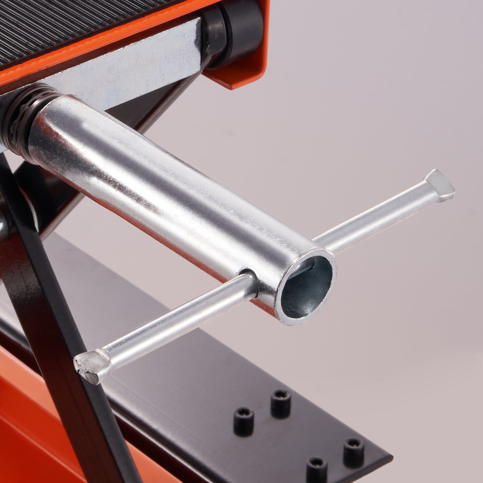 Motorcycle Lift, 1100 LBS Motorcycle Lift ATV Scissor Lift Jack with Dolly & Hand Crank, Center Hoist Crank Stand with Wide Deck & Tool Tray for Street Bikes, Cruiser Bikes, Touring Motorcycles