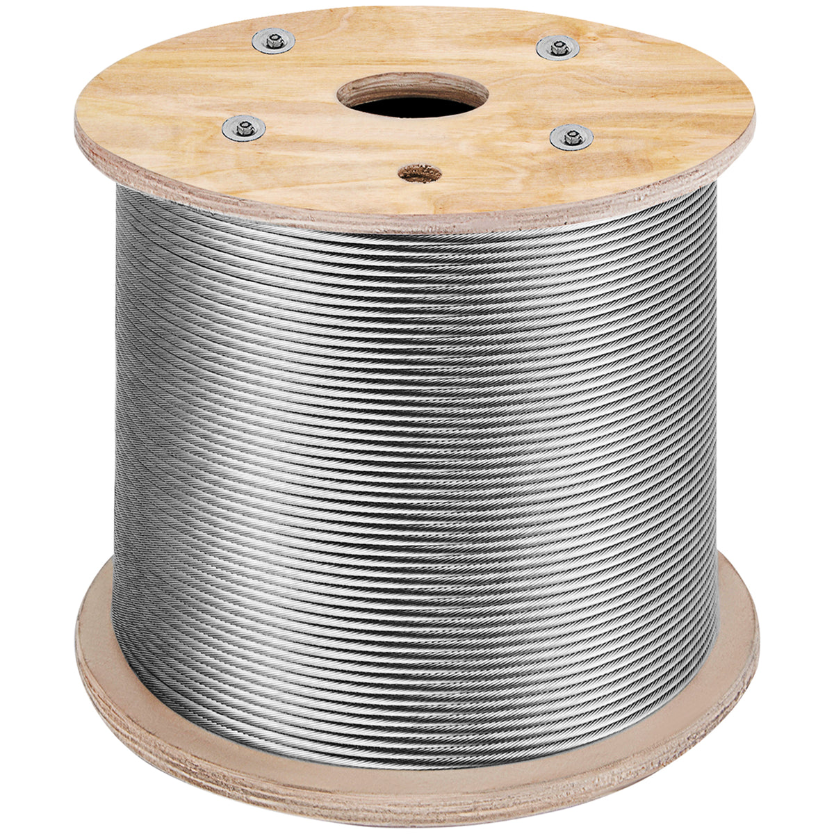 T316 Stainless Steel Cable, 1/8'' x 1000 ft, Braided Aircraft Wire Rope with 1x19 Strands Construction, 2100 lbs Breaking Strength, for Deck Railing Stair Handrail Balusters Porch Fence