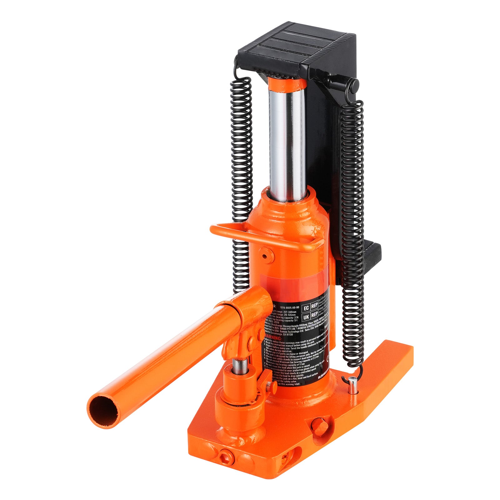 Hydraulic Toe Jack, 2.5 Ton On Toe Toe Jack Lift, 5 Ton On Top Lift Capacity Machine Jack, 0.8-5.3 in Toe Height, 8.9-13.4 in Top Height, Air Hydraulic Claw Jack for Machinery, Industry