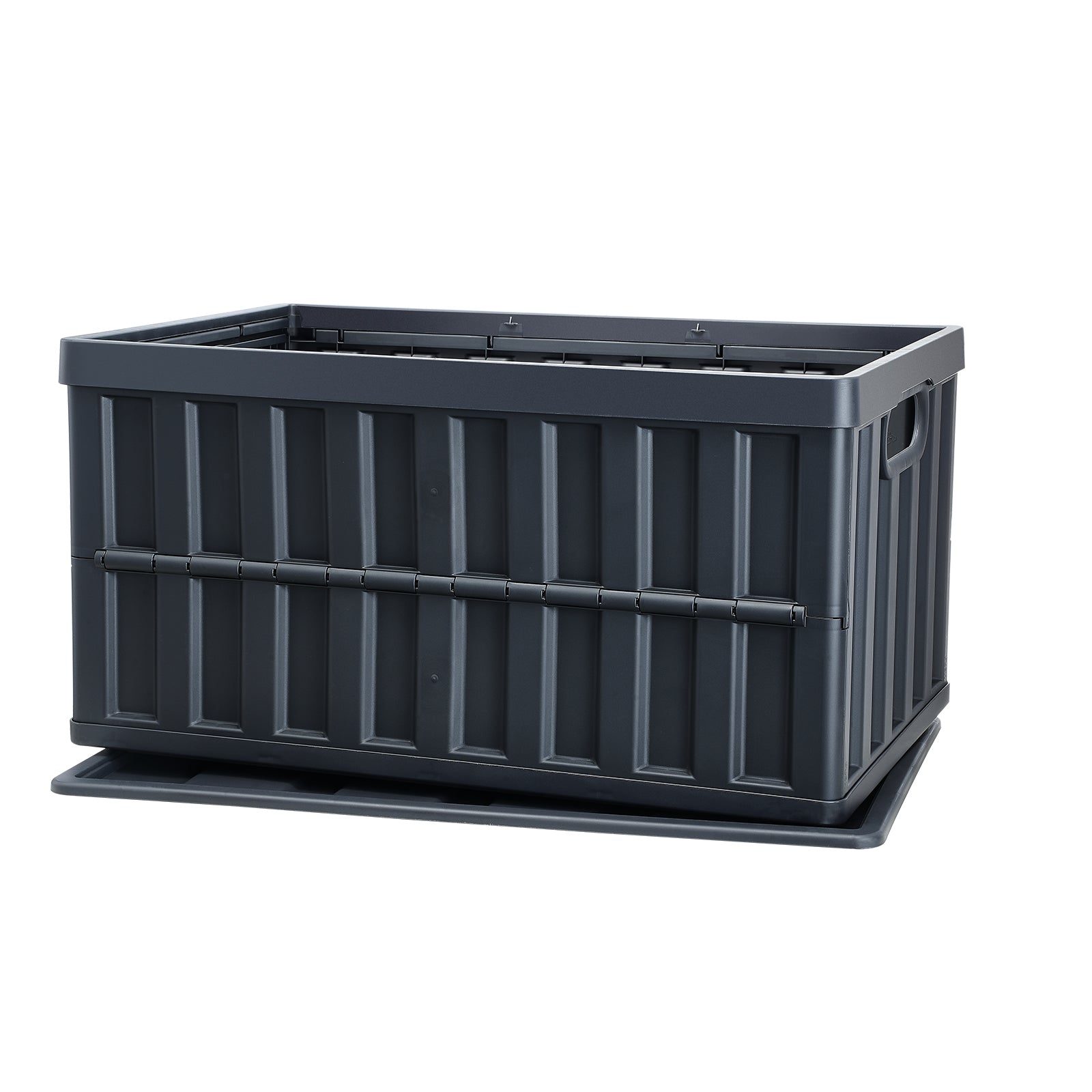Collapsible Storage Bins with Lids, 65L 3 Packs, Folding Plastic Stackable Utility Crates with Handles, Large Heavy Duty Containers for Clothes, Toys, Books, Snack, Shoes, and Grocery Organizing