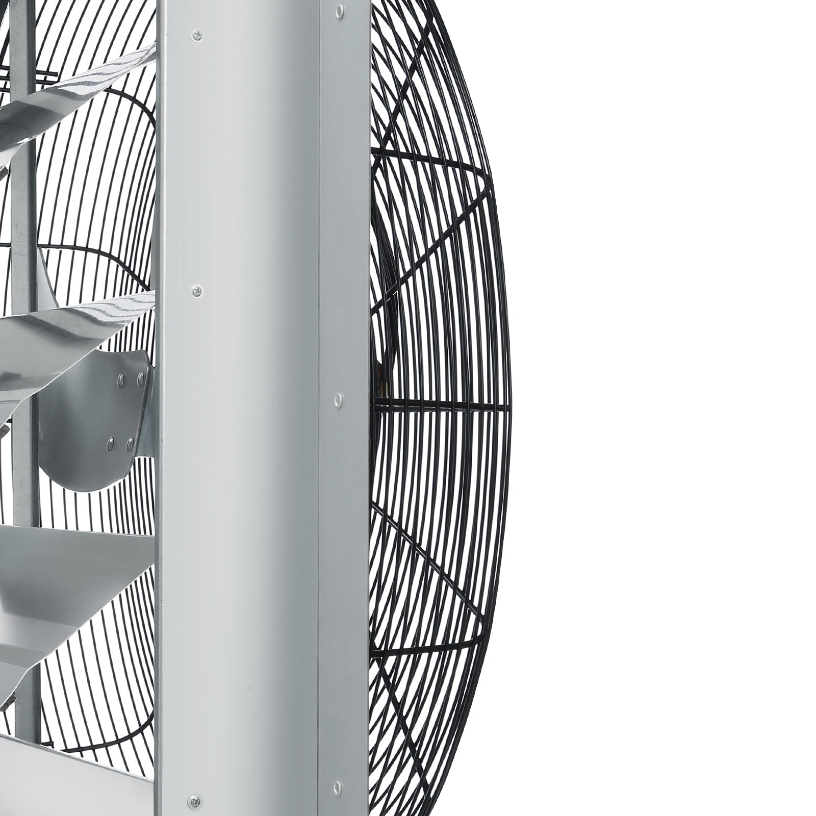 24'' Shutter Exhaust Fan, High-speed 3320 CFM, Aluminum Wall Mount Attic Fan with AC-motor, Ventilation and Cooling for Greenhouses, Garages, Sheds, Shops, FCC