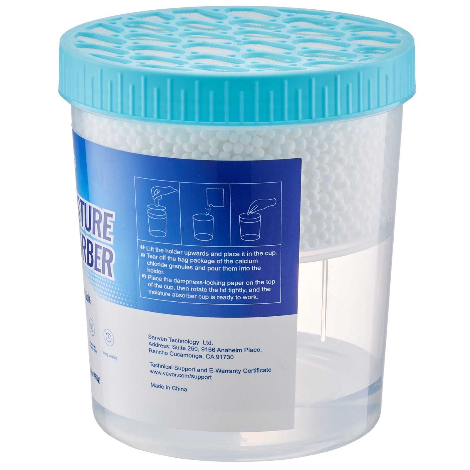 Moisture Absorber Bucket, 2 Packs 16.2 oz Hi-Capacity Moisture Absorber Bucket with 800ml Storage Area & Reusable Outer Bucket for Long-Term Use, Fragrance Free Moisture Absorber for Fresher Air