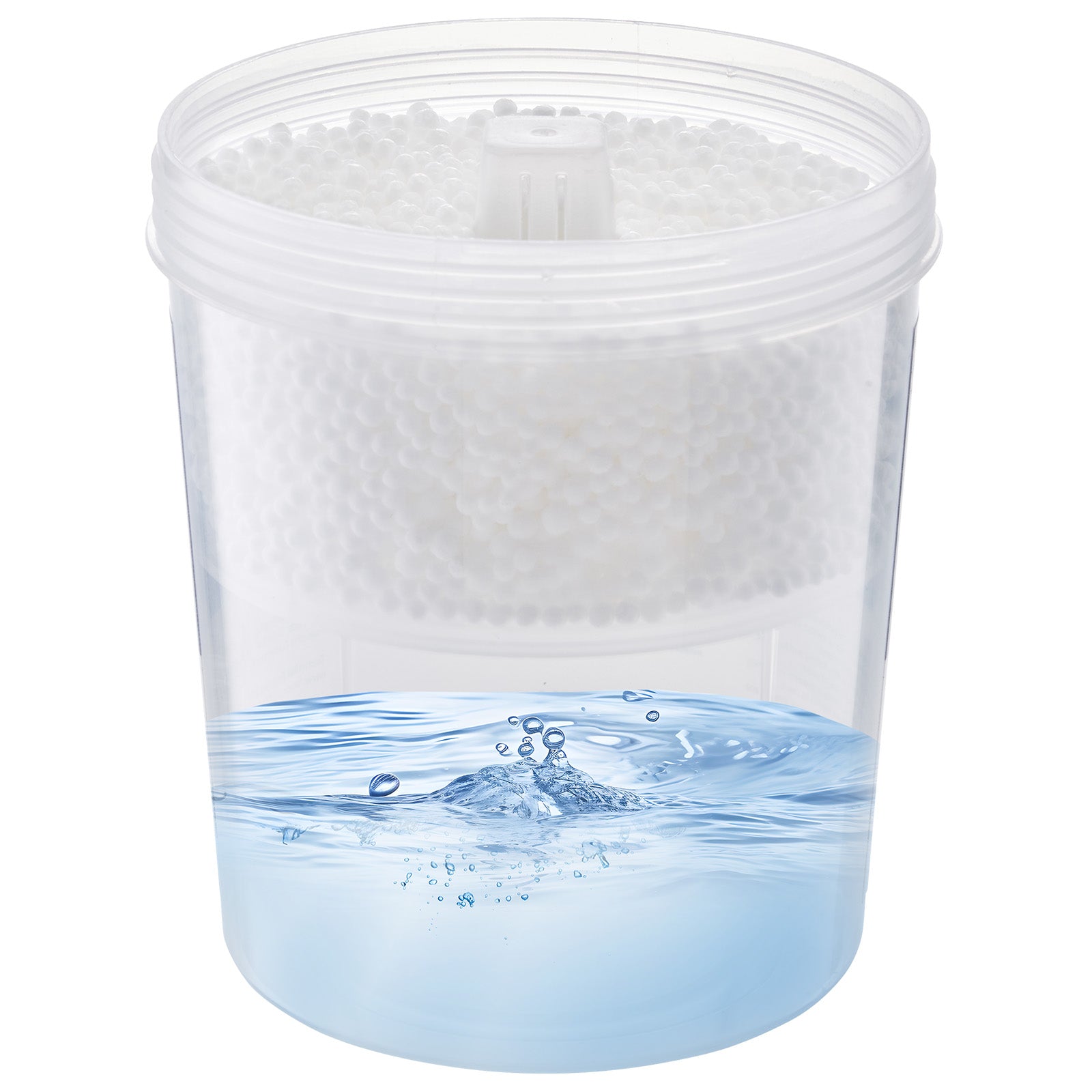 Moisture Absorber Bucket, 2 Packs 16.2 oz Hi-Capacity Moisture Absorber Bucket with 800ml Storage Area & Reusable Outer Bucket for Long-Term Use, Fragrance Free Moisture Absorber for Fresher Air