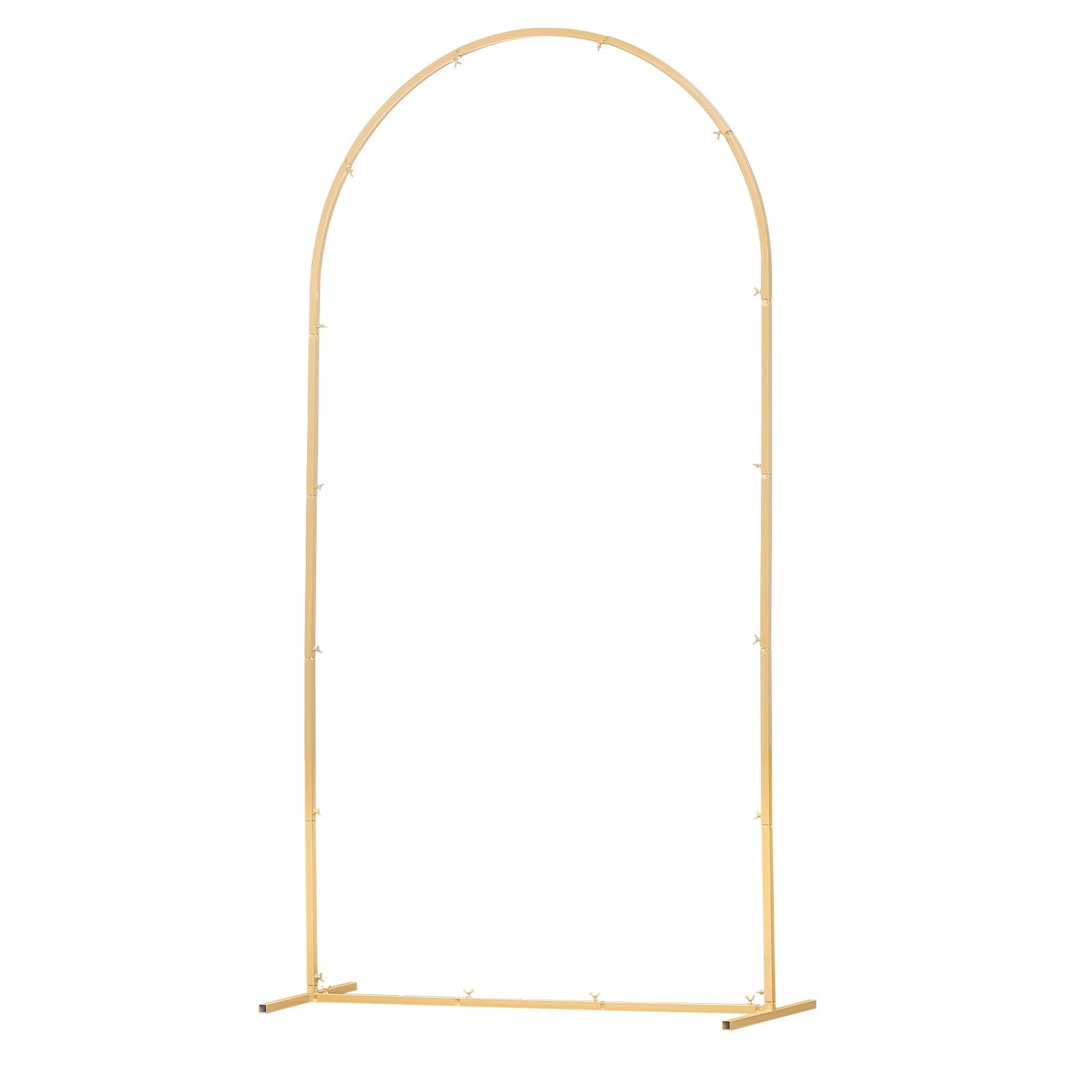 Arch Backdrop Stand, 7.2 x 4 ft, Stable Structure, Easy Assembly, 1 Piece Gold Metal Arch Backdrop Stand for Wedding, Birthday Party, Graduation, Holiday Celebration, and Ceremony Decoration