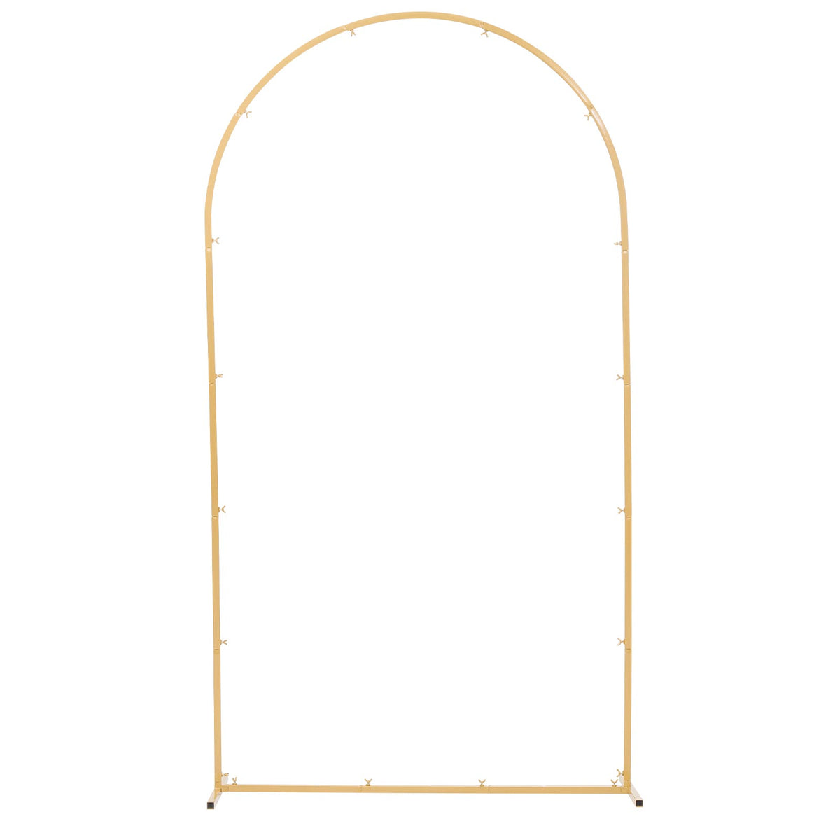 Arch Backdrop Stand, 7.2 x 4 ft, Stable Structure, Easy Assembly, 1 Piece Gold Metal Arch Backdrop Stand for Wedding, Birthday Party, Graduation, Holiday Celebration, and Ceremony Decoration