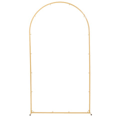 Arch Backdrop Stand, 7.2 x 4 ft, Stable Structure, Easy Assembly, 1 Piece Gold Metal Arch Backdrop Stand for Wedding, Birthday Party, Graduation, Holiday Celebration, and Ceremony Decoration