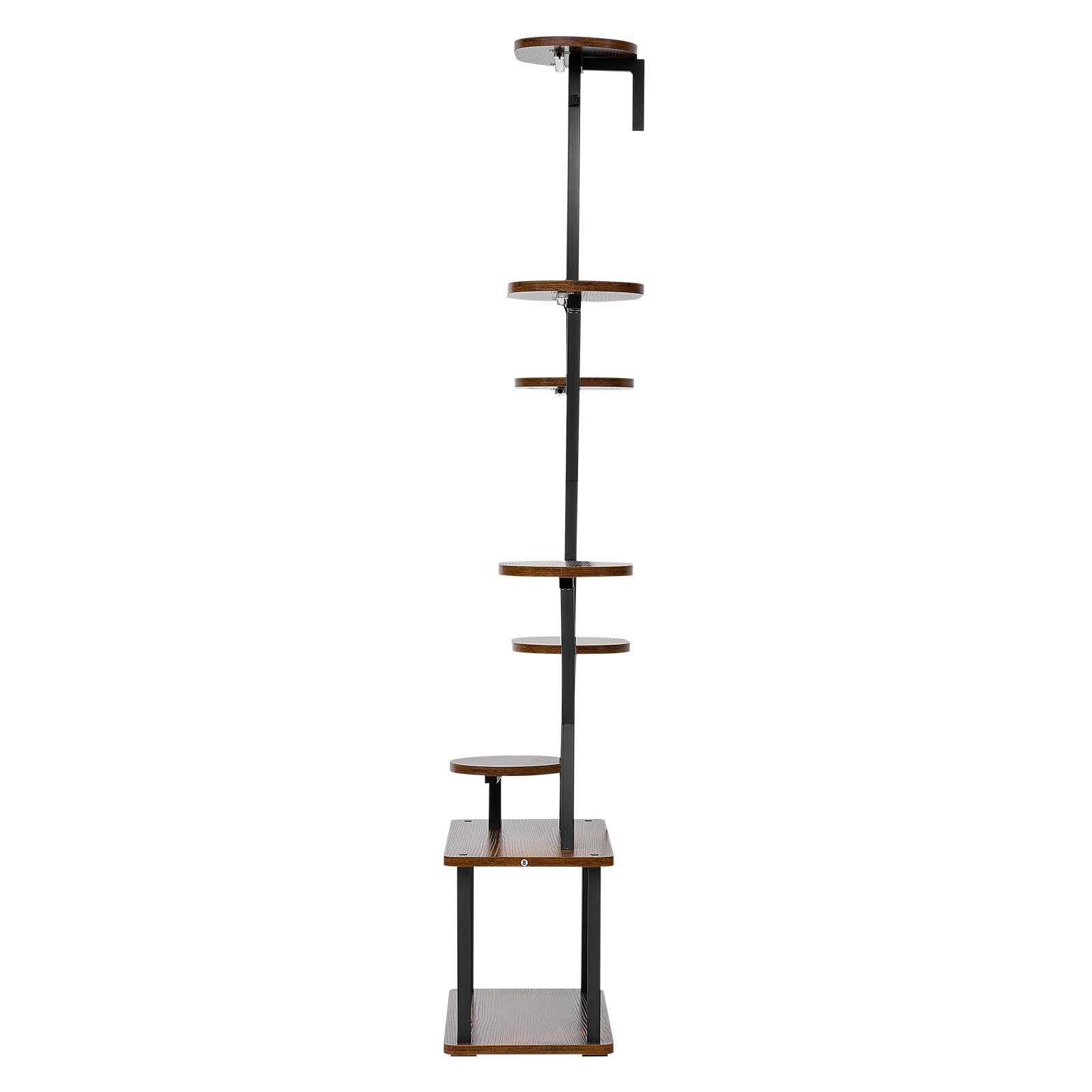 Plant Stand Indoor with Grow Lights, 62 in Tall 8-Tier Lighted Plant Shelf, Metal Corner Plants Holder, 3 Timer & 10 Brightness, Tree-Shaped Flower Display Rack for Living Room Balcony Decor
