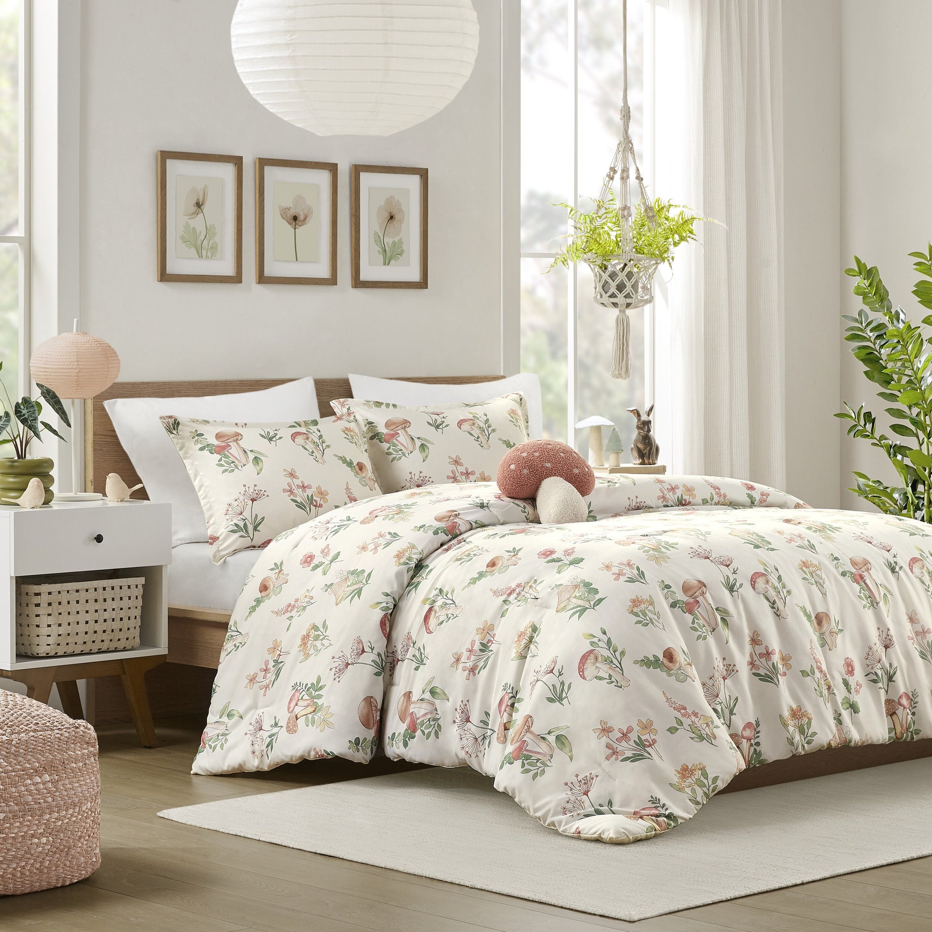 Mushroom Garden Comforter Set Twin/Twin XL