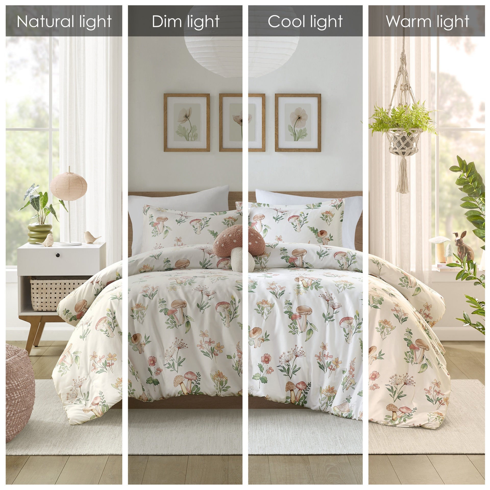 Mushroom Garden Comforter Set Twin/Twin XL