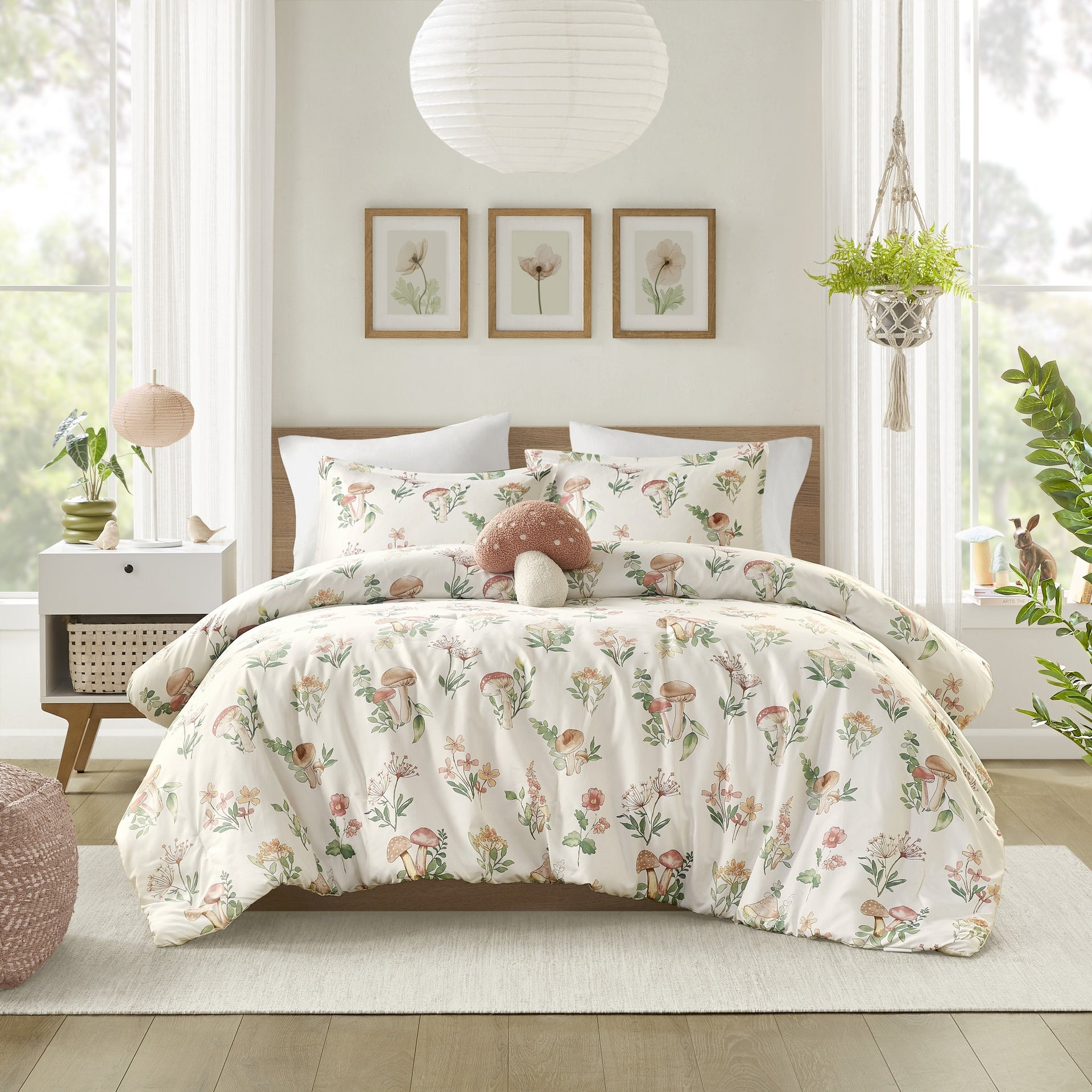 Mushroom Garden Comforter Set Twin/Twin XL