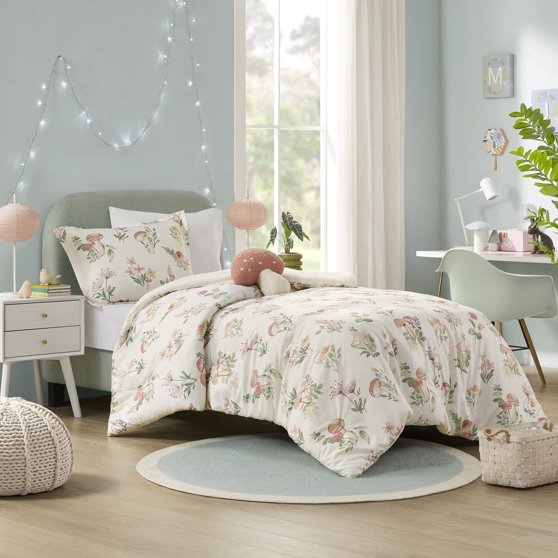 Mushroom Garden Comforter Set Twin/Twin XL