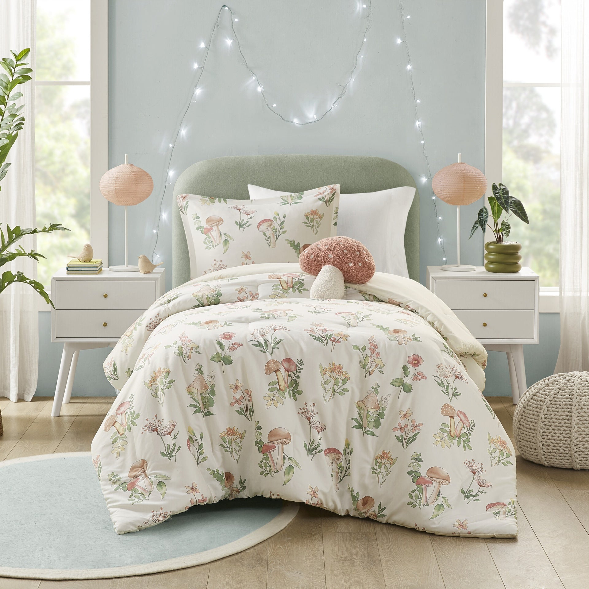 Mushroom Garden Comforter Set Twin/Twin XL