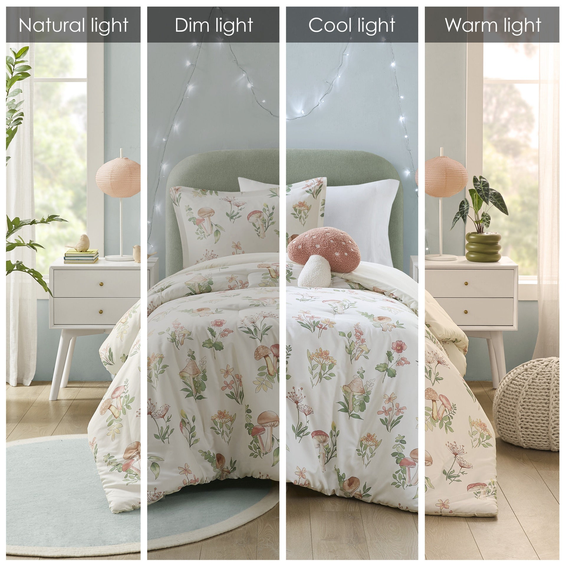 Mushroom Garden Comforter Set Twin/Twin XL