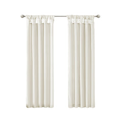 Twist Tab Lined Window Curtain Panel White 50x84"