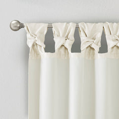 Twist Tab Lined Window Curtain Panel White 50x84"
