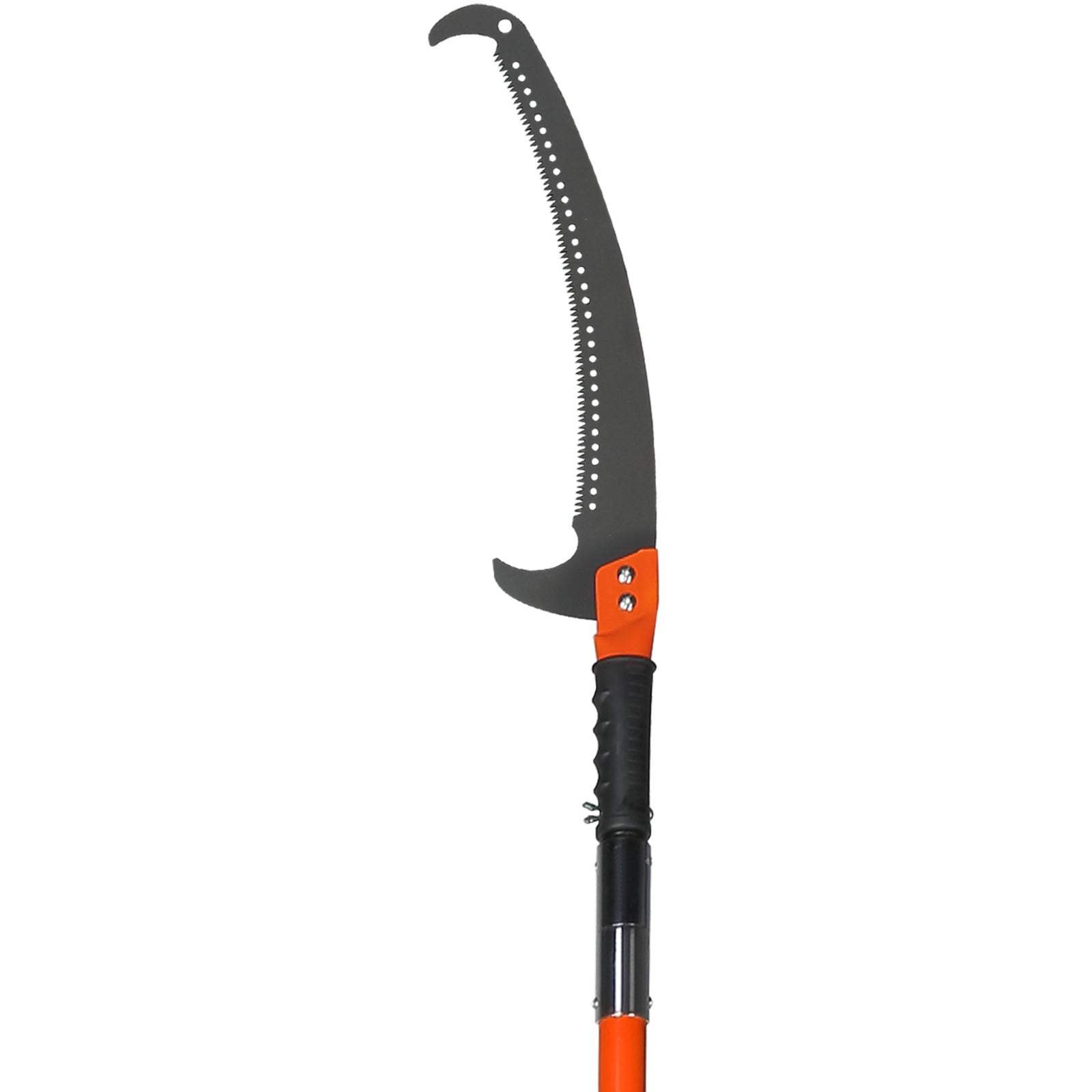 Manual Pole Saw, 7.3-27 ft Extendable Tree Pruner, Sharp Steel Blade High Branches Trimming, Manual Branch Trimmer with Lightweight 8 Fiberglass Handles, for Pruning Palms and Shrubs