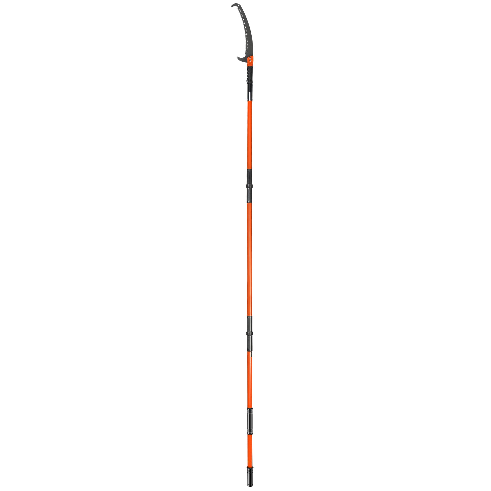 Manual Pole Saw, 7.3-27 ft Extendable Tree Pruner, Sharp Steel Blade High Branches Trimming, Manual Branch Trimmer with Lightweight 8 Fiberglass Handles, for Pruning Palms and Shrubs