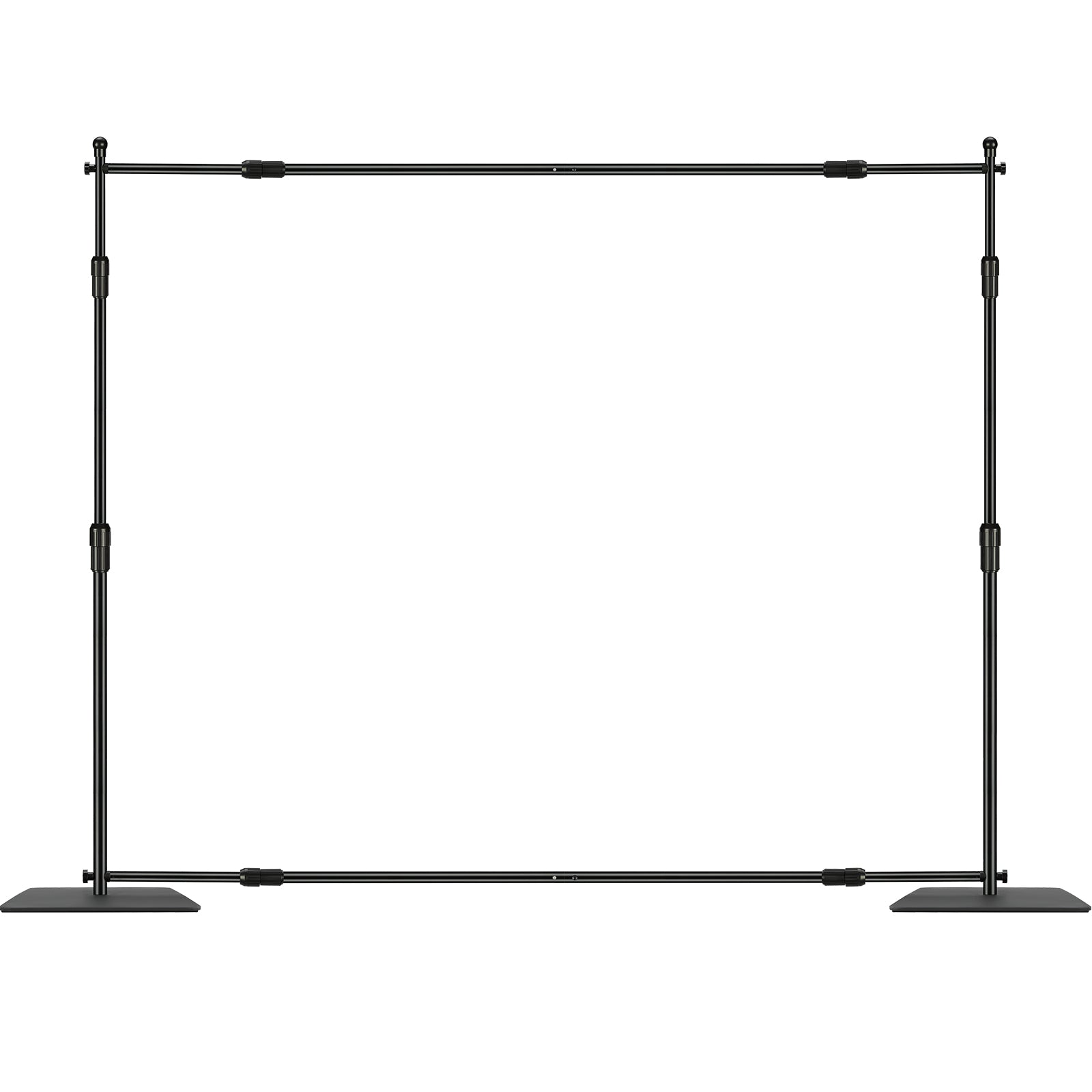 10ft x 10ft Pipe and Drape Kit, Heavy Duty Backdrop Stand with Carbon Steel Base, Adjustable Backdrop Support with 6 Clamps and A Carry Bag for Wedding, Party, Event, Photography, and Exhibition