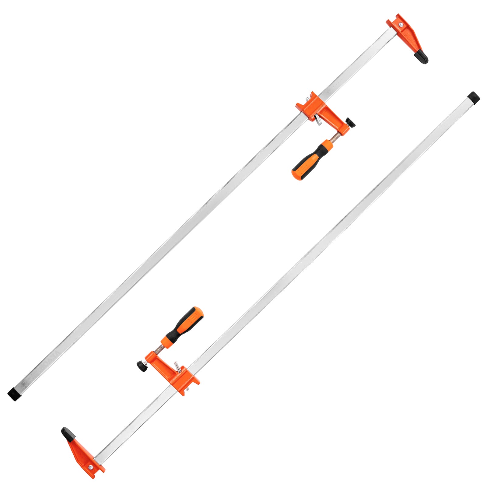 Bar Clamps for Woodworking, 2-Pack 36" Clamp/Spreader, Quick-Change F Clamp with 600 lbs Load Limit, 2.5" Throat Depth, Cast Iron and Carbon Steel, Wood Clamps for Woodworking Metal Working