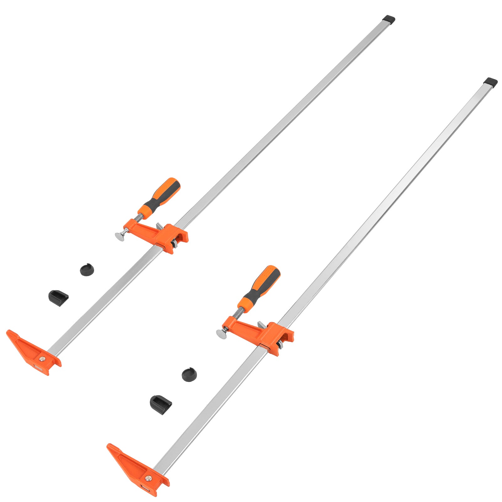 Bar Clamps for Woodworking, 2-Pack 36" Clamp/Spreader, Quick-Change F Clamp with 600 lbs Load Limit, 2.5" Throat Depth, Cast Iron and Carbon Steel, Wood Clamps for Woodworking Metal Working