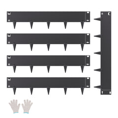 Steel Landscape Edging 5 Packs 39x5in Rust-Resistant Edging Border Black