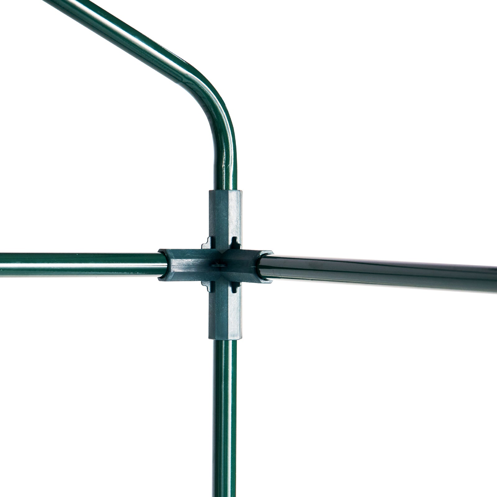 Walk-in Green House, 4.6 x 2.4 x 6.7 ft, Greenhouse with Shelves, High Strength PE Cover with Doors, Windows and Steel Frame, Set Up in Minutes, for Planting and Storage