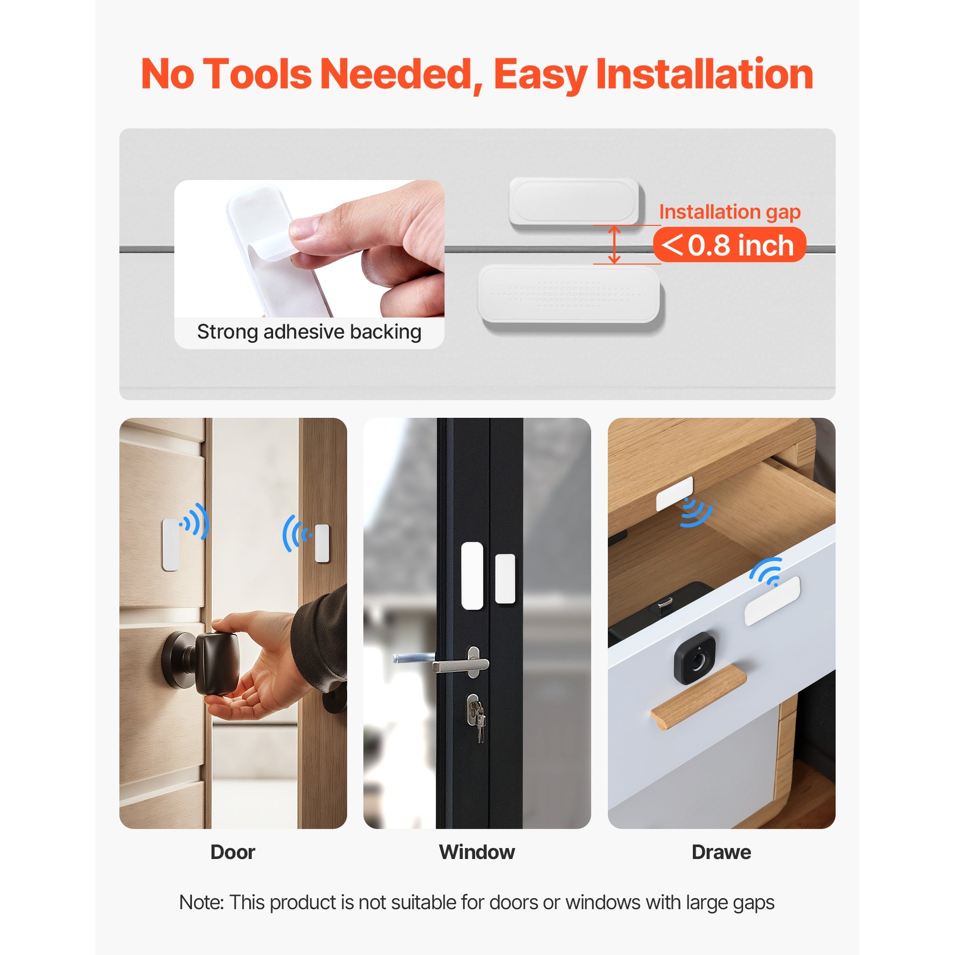 Door Chime, DC 12V, Wireless Door Open Contact Sensor Alarm Chime with 656 ft Range, 58 Chimes & 5 Adjustable Volume, Doors Ringer Alert for Business, Store, Home, Office When Entering