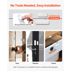 Door Chime, DC 12V, Wireless Door Open Contact Sensor Alarm Chime with 656 ft Range, 58 Chimes & 5 Adjustable Volume, Doors Ringer Alert for Business, Store, Home, Office When Entering