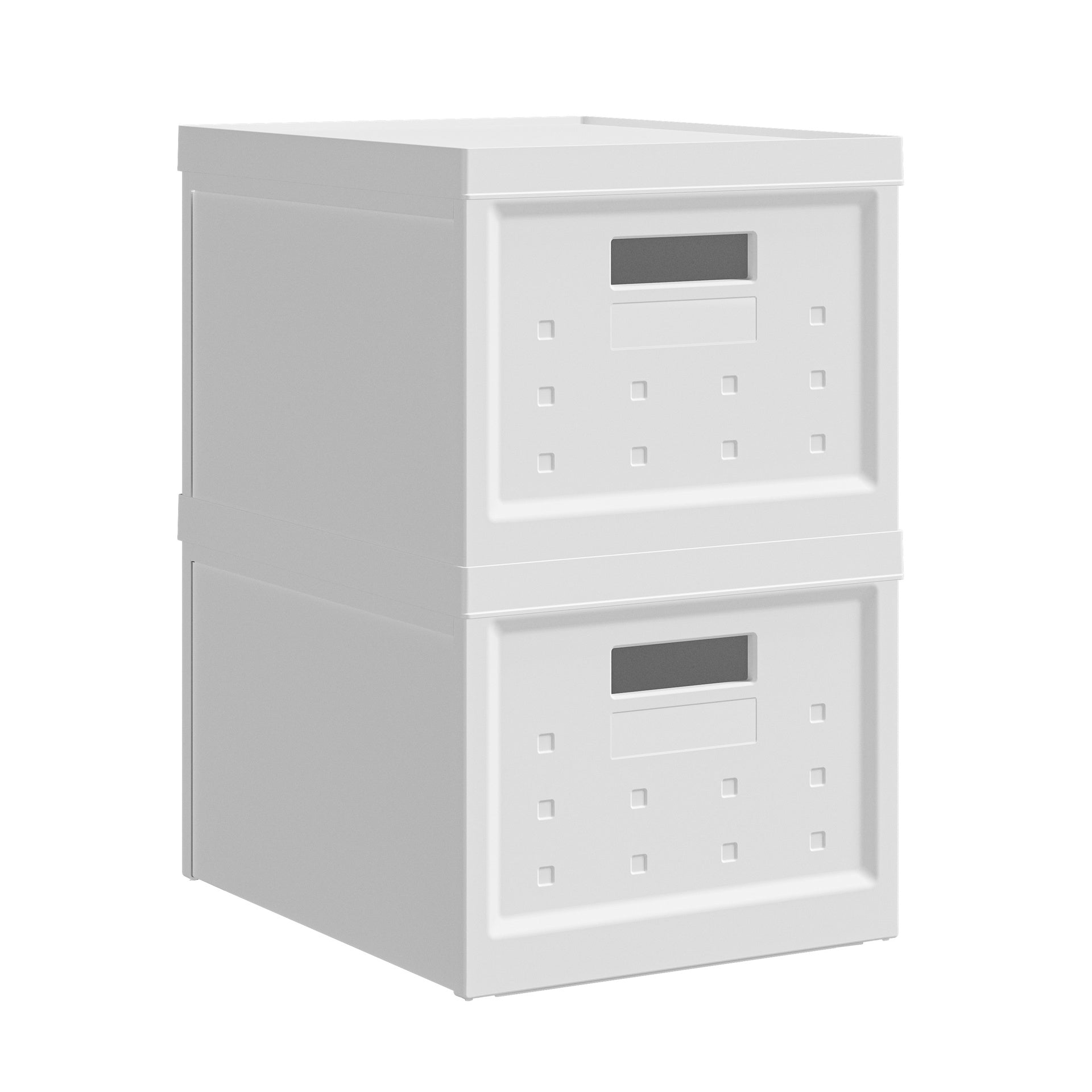 Set of 2 Collapsible Stackable Storage Box with Lids for Home or Office Organization