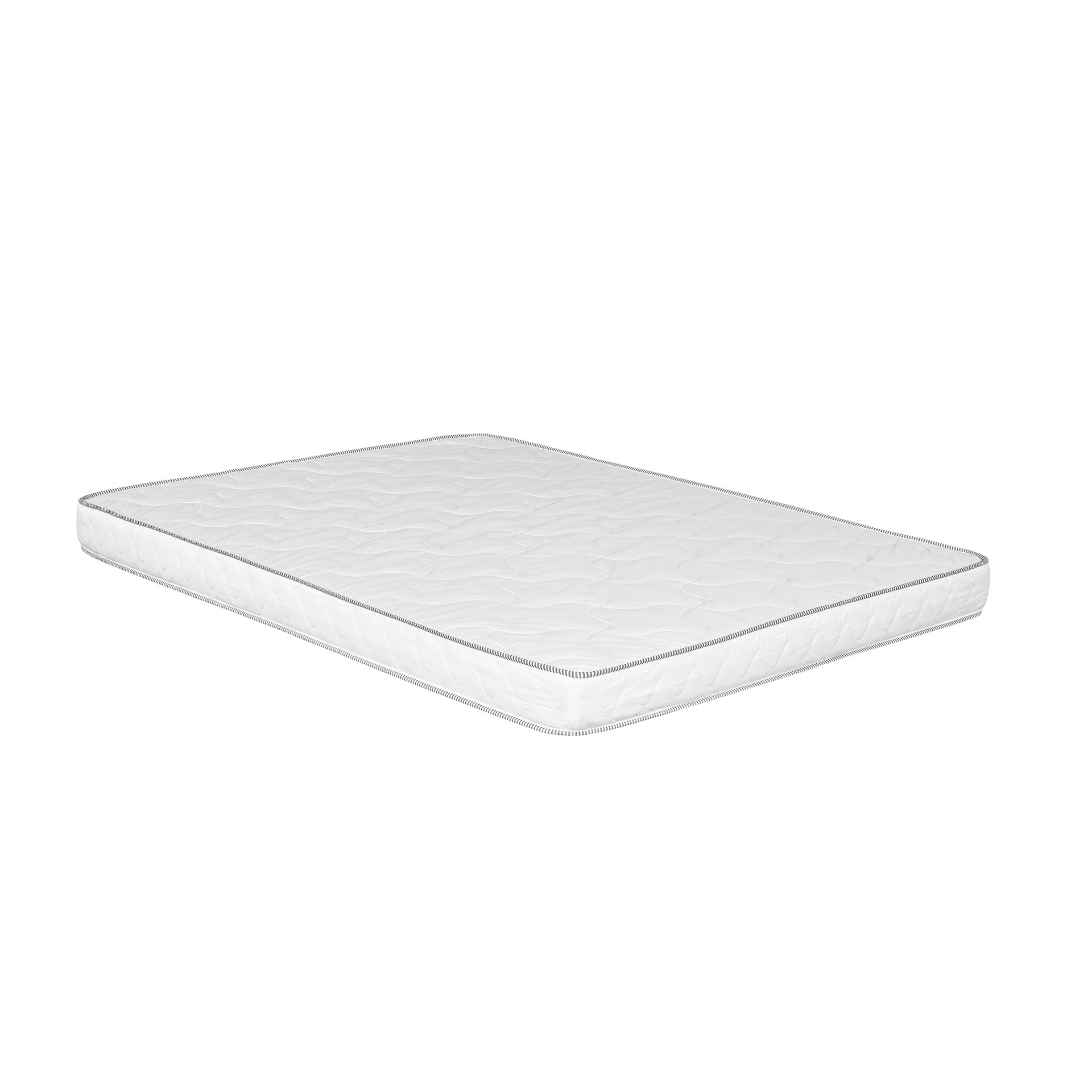 6 in. Reversible Twin Size Foam Mattress in a Box, High-density Foam Double Sided Quilted Mattress, White