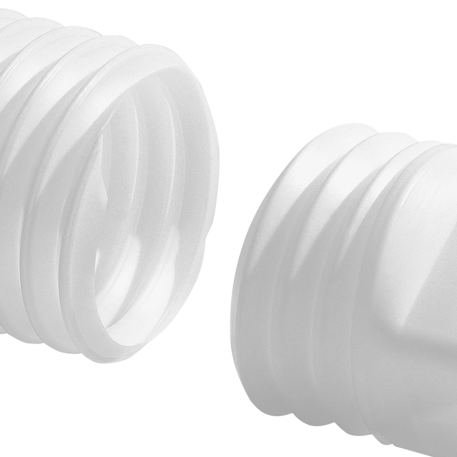 Rain Gutter Downspout Extensions 2-Pack Flexible Downspout Extender White