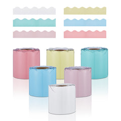 Bulletin Board Borders 6 Rolls 32.8 Ft Rolled Scalloped Border Trim for School