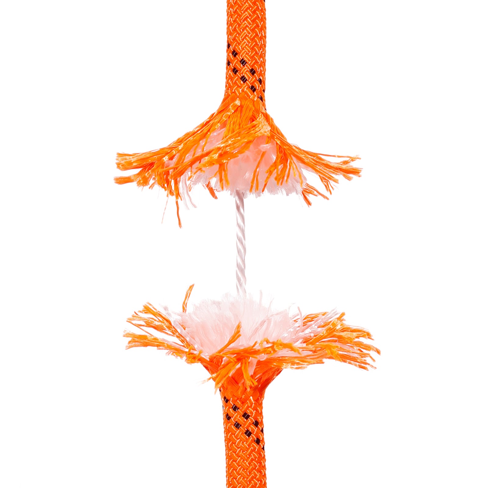 Double Braided Polyester Rope, 3/4 in x 220 ft, 24 Strands, 20000 LBS Breaking Strength Outdoor Rope, Arborist Rigging Rope for Rock Hiking Camping Swing Rappelling Rescue, Orange/Black
