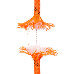 Double Braided Polyester Rope, 3/4 in x 220 ft, 24 Strands, 20000 LBS Breaking Strength Outdoor Rope, Arborist Rigging Rope for Rock Hiking Camping Swing Rappelling Rescue, Orange/Black