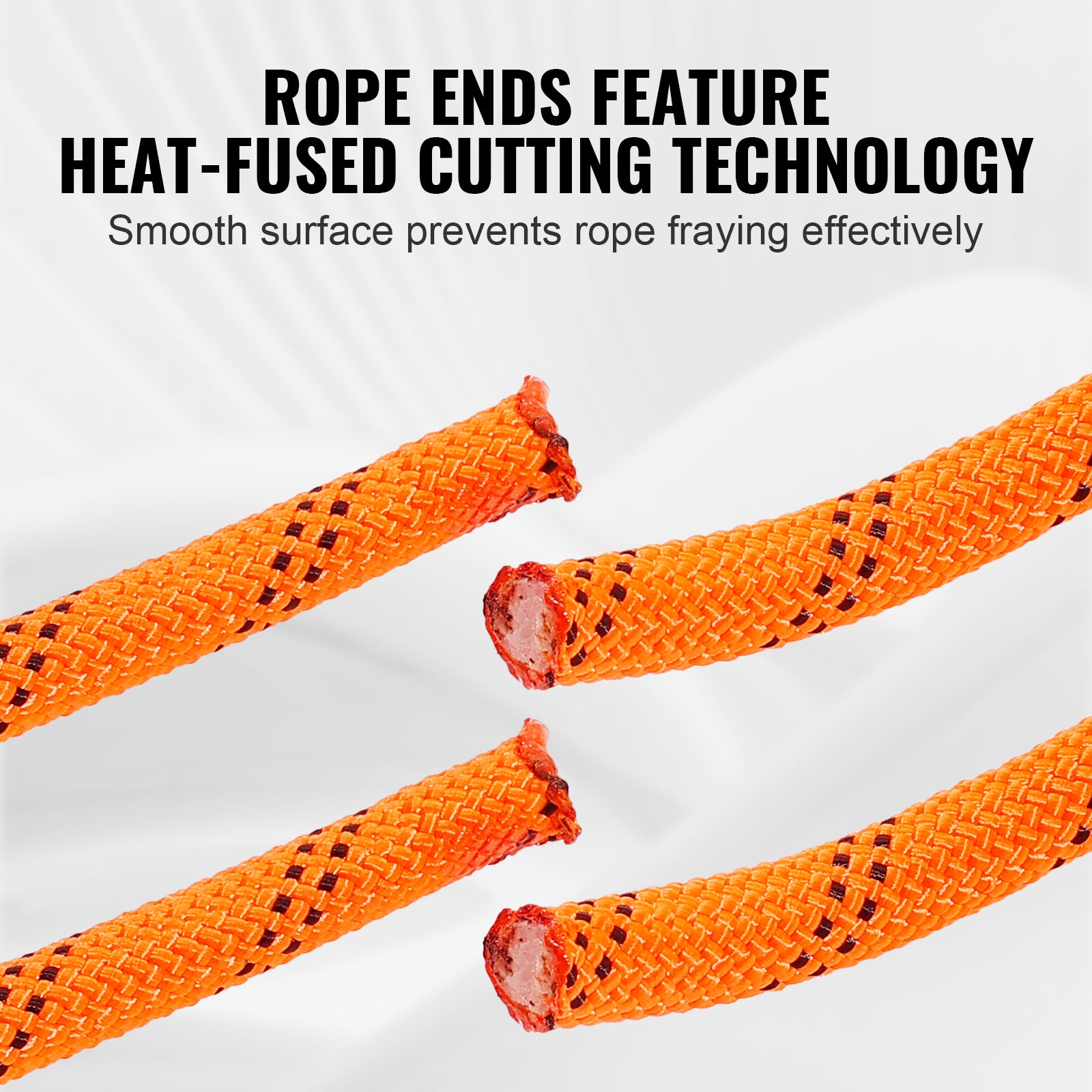 Double Braided Polyester Rope, 3/4 in x 220 ft, 24 Strands, 20000 LBS Breaking Strength Outdoor Rope, Arborist Rigging Rope for Rock Hiking Camping Swing Rappelling Rescue, Orange/Black